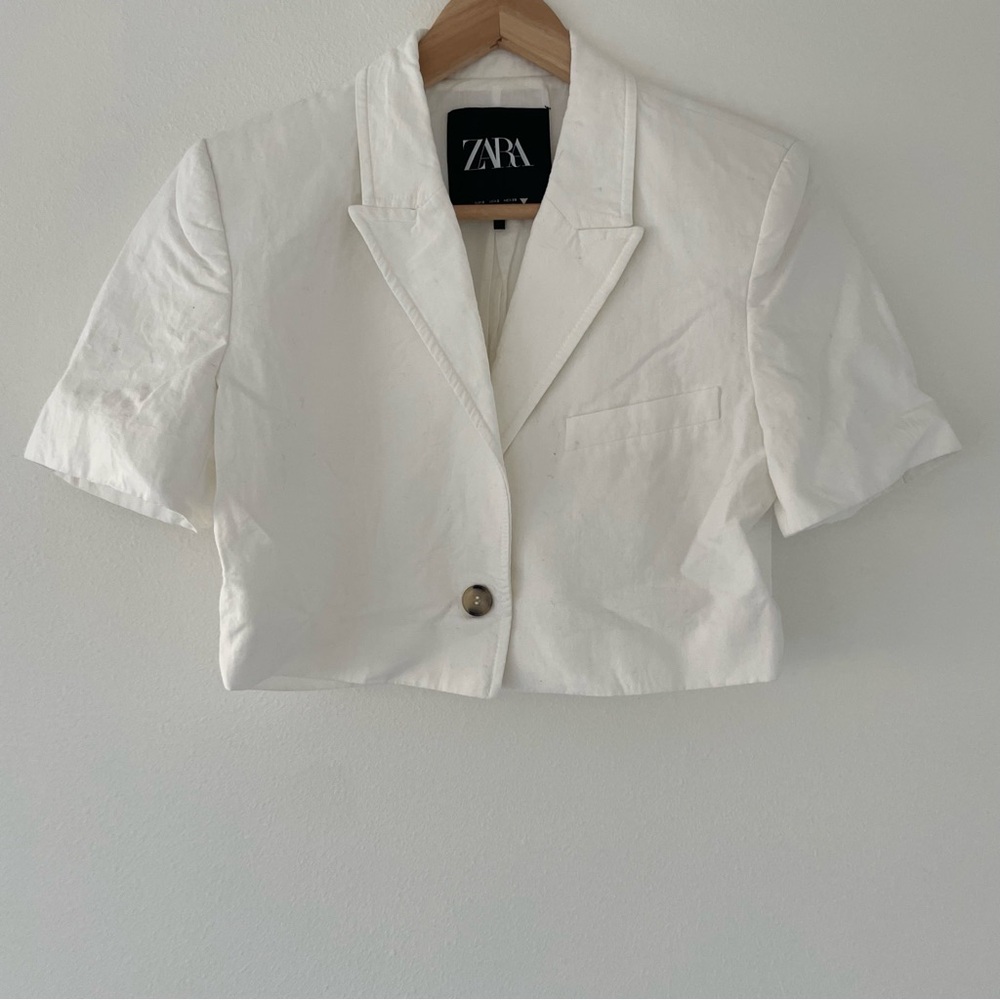 Zara Cropped Blazer Top